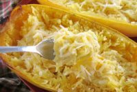 Simple Five Ingredient Spaghetti Squash Alfredo