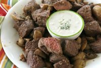 Juicy Air Fryer Steak Bites with Savory Mushrooms