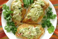 Low-Carb Skillet Guacamole Chicken Melts