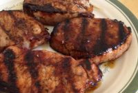 Sweet & Smoky Molasses Grilled Pork Chops