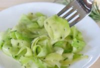 Fragrant Garlic Rosemary Zucchini Ribbons