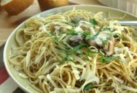 Golden Garlic Mushroom Pasta