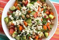 Zesty Chickpea Feta Cucumber Salad