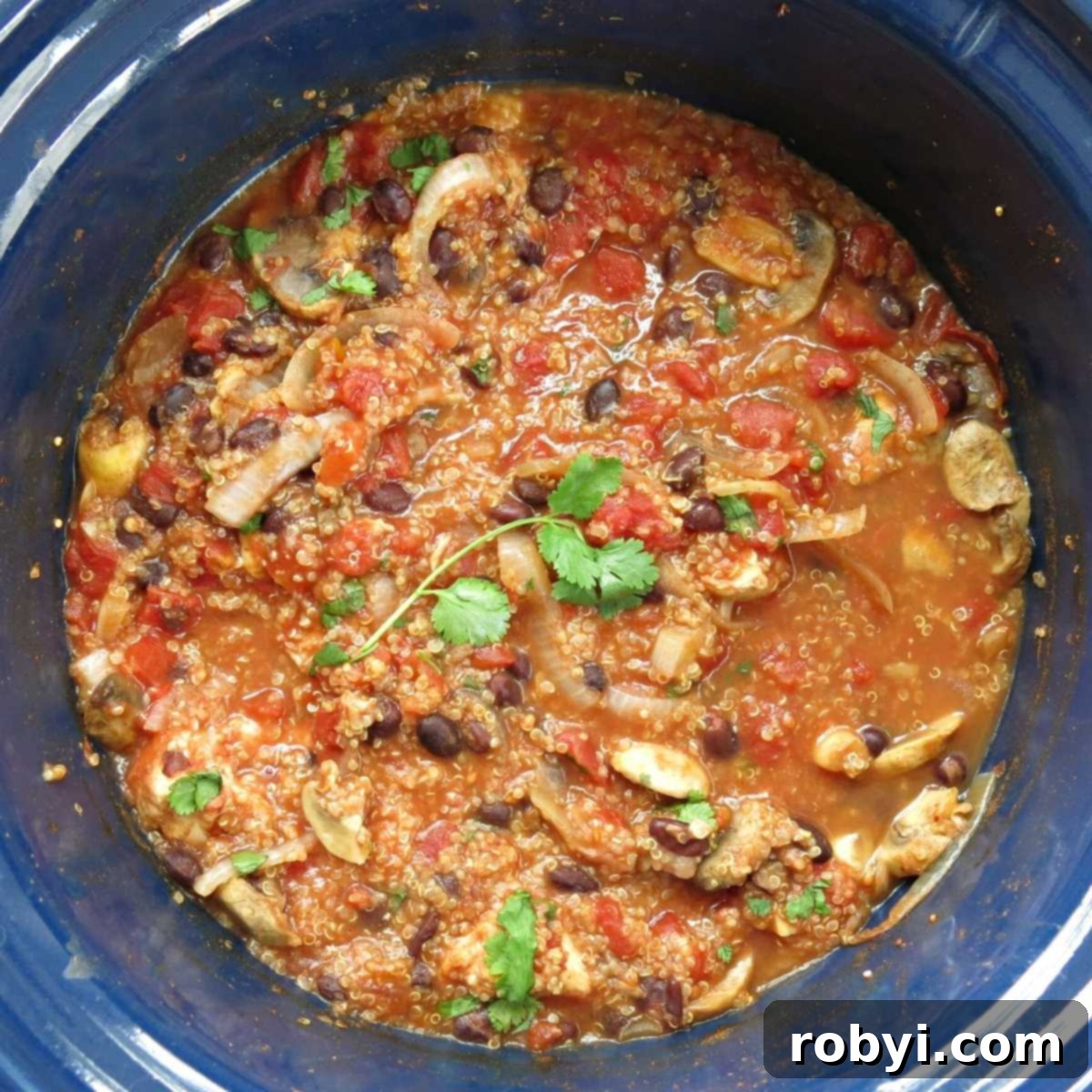 Chicken Soup with Quinoa in a Slow Cooker.