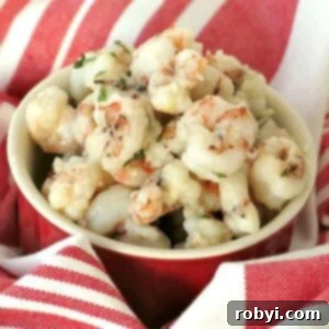 Sauteed Rock Shrimp Recipe in a bowl