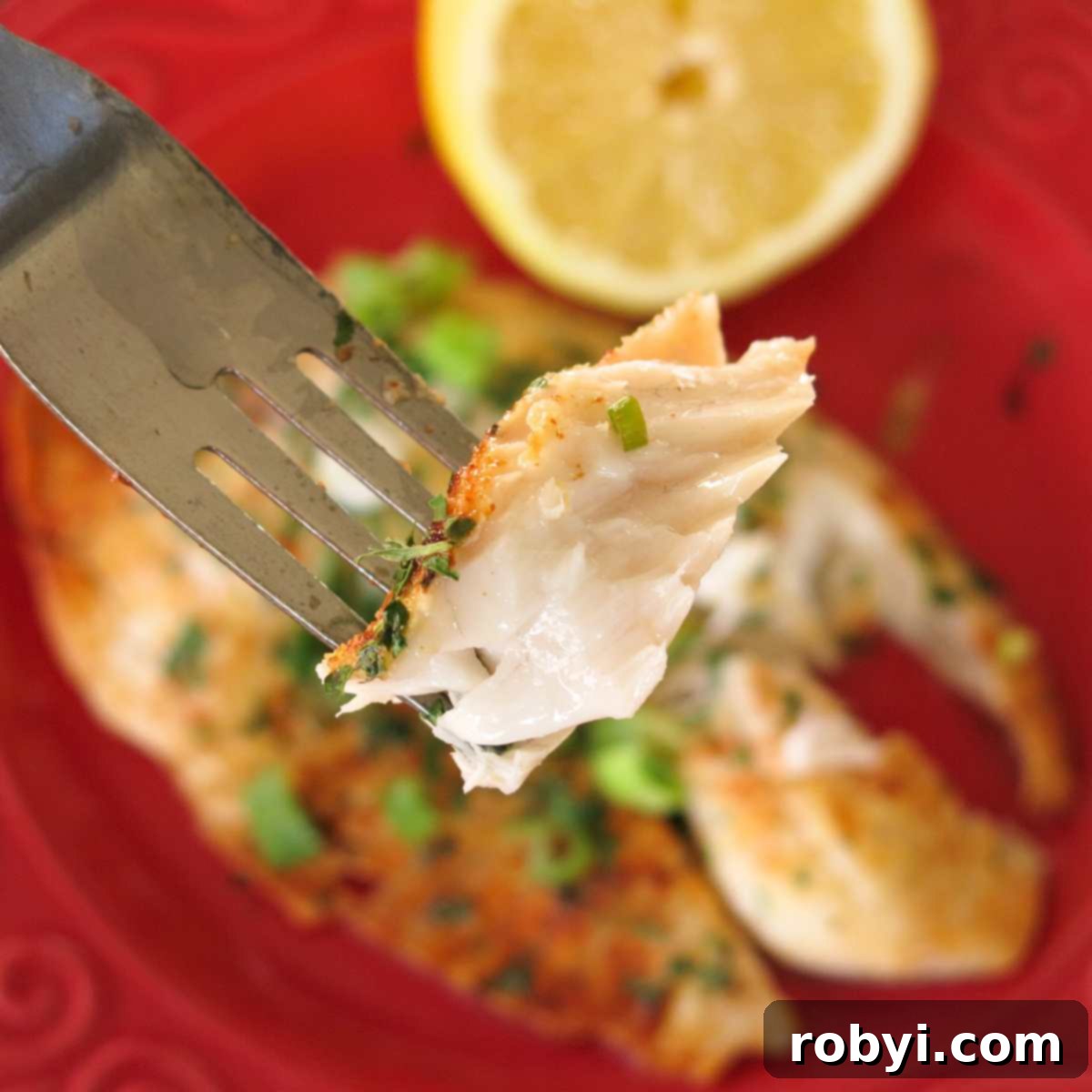 For holding a flaky bite of lemon pepper tilapia.