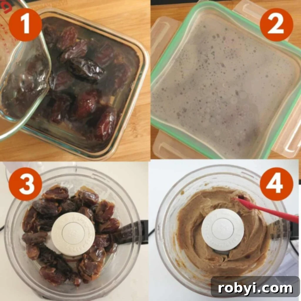 Numbered Graphic with pictures of steps to make the recipe.