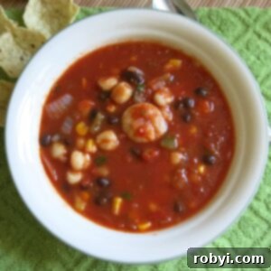 Bowl of shrimp tortilla soup