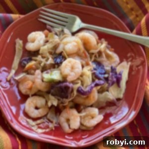 Shrimp Egg Roll in a bowl with fork, a delightful and easy low-carb recipe for any weeknight.