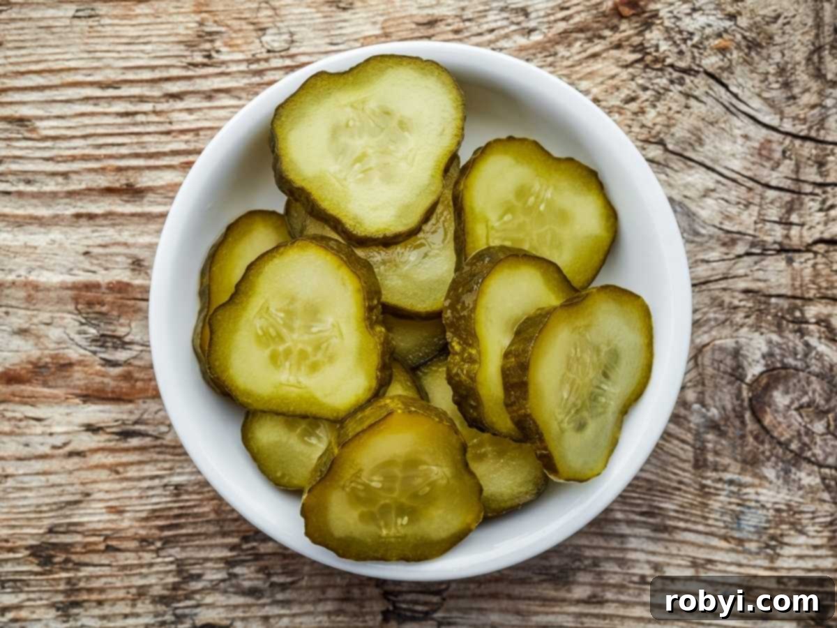 Plate of refrigerator pickles.