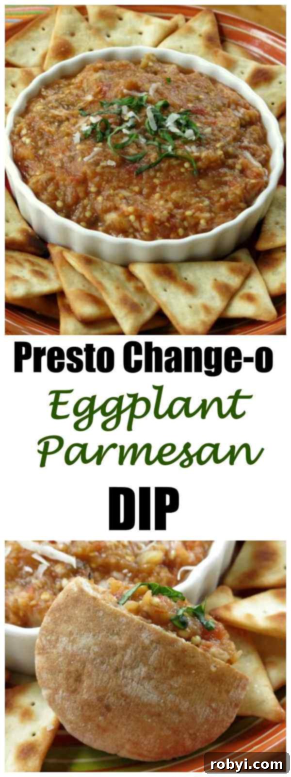Easy Roasted Eggplant Parmesan Dip Recipe - Delicious and wholesome Italian dip.