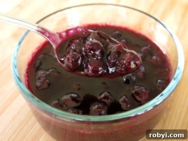 Blueberry Compote with Fresh Berries