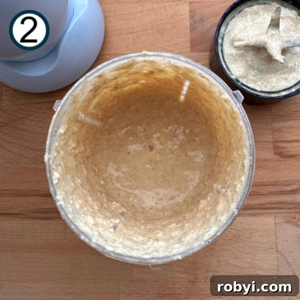 Blended batter for cottage cheese and oatmeal pancakes